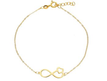 Βραχιόλι άπειρο απο χρυσό κ9 (code S249393)