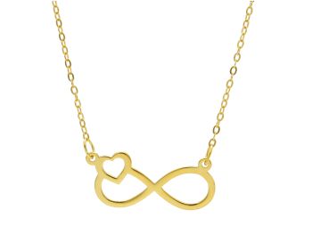 Χρυσό κολιέ άπειρο k9 (code S249394)