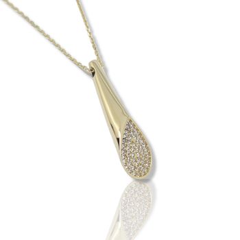 Girocollo in oro giallo k14 con zirconi cubici (code S237713)