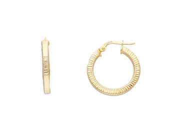 Golden hoop earrings 14k (code S 244018m)