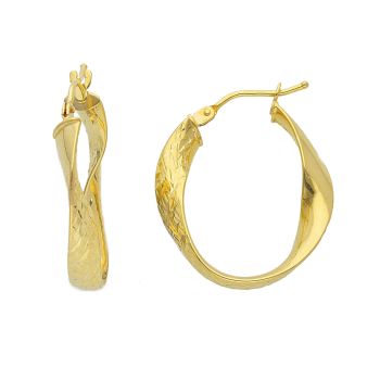 Σκουλαρίκια κρίκοι απο χρυσό κ9  (code S173929)