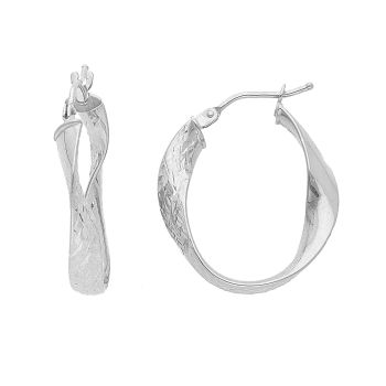 Σκουλαρίκια κρίκοι απο λευκό χρυσό κ9  (code S173932)