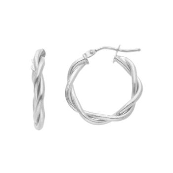 Σκουλαρίκια κρίκοι απο λευκό χρυσό κ9  (code S182668)