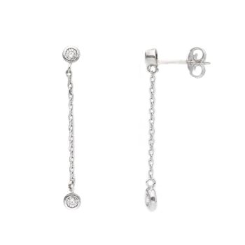 Orecchini in oro Giallo k9 con zirconi (code S197712)