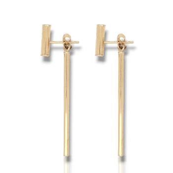 Orecchini pendenti in oro giallo k14 (code SM2689)