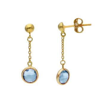 Σκουλαρίκια καρδούλες απο χρυσό κ14  (code S203050)