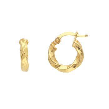 Yellow gold hoop earrings 14k (code S213112 )
