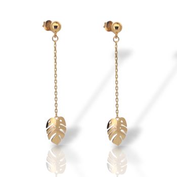 Σκουλαρίκια κρεμαστά απο χρυσό κ14  (code SM2295)