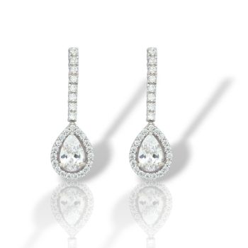 Orecchini pendenti in oro Bianco k14 (code AL2636)