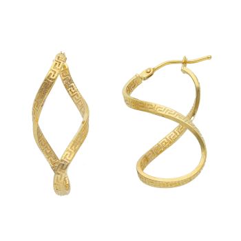 Orecchini Cerchio in oro Giallo k9  (code S234921)