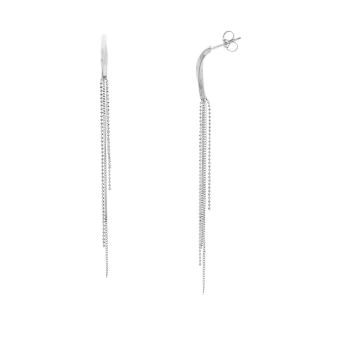 Σκουλαρίκια κρεμαστά απο λευκό χρυσό κ14 (code S237055)