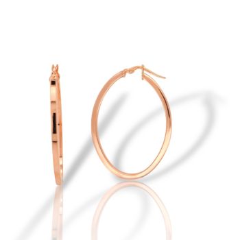 Σκουλαρίκια κρίκοι απο ροζ χρυσό κ14 (code S237267)