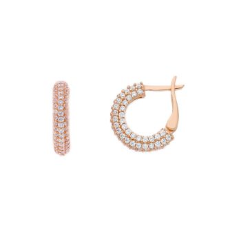 Orecchini in oro Rosa k14 con zirconi (code S242297)
