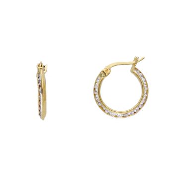 Orecchini in oro Giallo k14 con zirconi (code S252958)