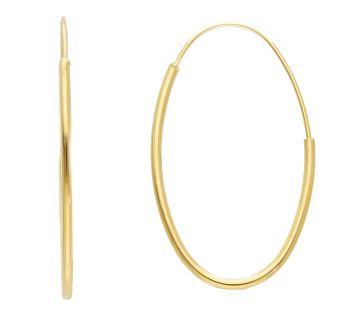 Golden hoop earrings 14k (code S254498)