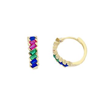 Orecchini in oro Giallo k9 con pietre sintetiche (code S258071)