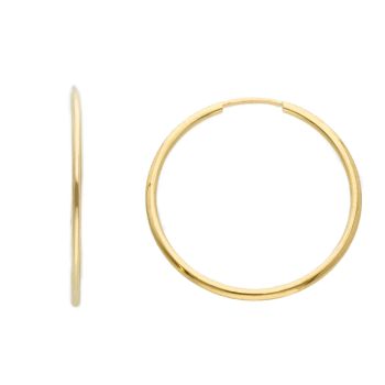 Χρυσά σκουλαρίκια κρίκοι k9 (code S265277)