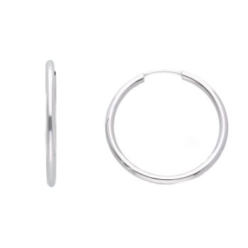 Σκουλαρίκια κρίκοι απο λευκόχρυσο κ9  (code S265283)