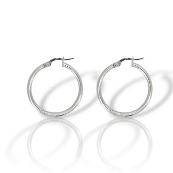 Οrecchini a bottone realizzati in oro placcato platino k14 (code M2728B)