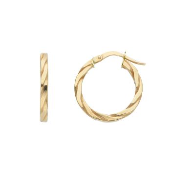 Yellow gold hoop earrings 14k (code S273233)