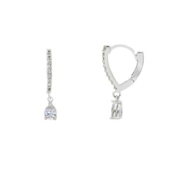 White gold earrings k14 with zircons (code S274831)