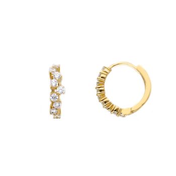 Orecchini in oro Giallo k14 con zirconi (code S275437)