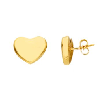 Χρυσά σκουλαρίκια καρδούλες κ14  (code S276008)