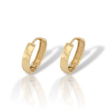 Yellow gold hoop earrings 14k (code MS2801)