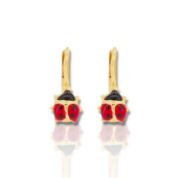 Yellow gold earrings ladybugs k9 (code S162708)