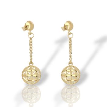 Σκουλαρίκια κρεμαστά απο χρυσό κ14  (code SM2287)