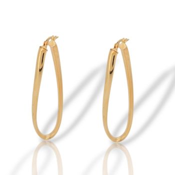 Yellow gold hoop earrings 14k (code SM2731)
