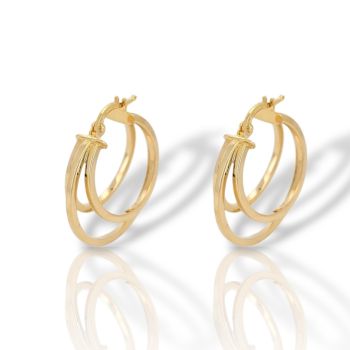 Σκουλαρίκια κρίκοι απο χρυσό κ14  (code SM2763)