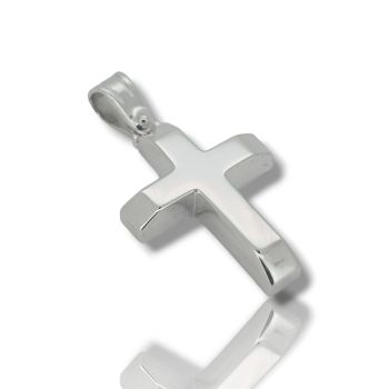 Croce in oro bianco k18 (code H1834)