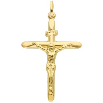 Σταυρός απο χρυσό κ14 με εσταυρωμένο  (code S223295 )