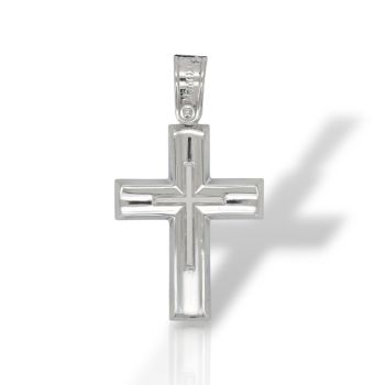 Σταυρός απο λευκόχρυσο κ14  (code AL2293)