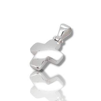 Croce in oro Bianco k14 (code H1811)