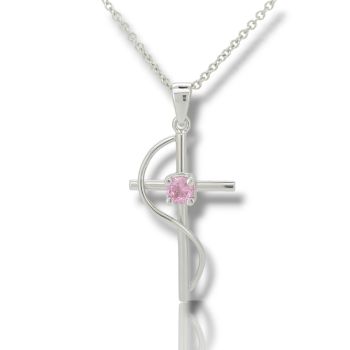 Σταυρός απο λευκό χρυσό κ14 λουστράτος  (code H2717)