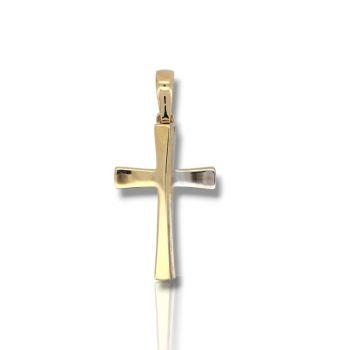 Σταυρός απο χρυσό & Λευκόχρυσο κ14   (code SM2095)