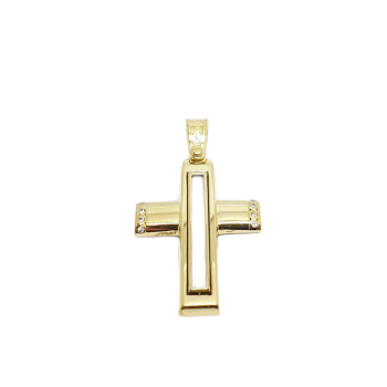 Croce in oro giallo k14 (code AL1861)