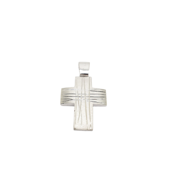 Croce in oro bianco k9 (code DV1826)