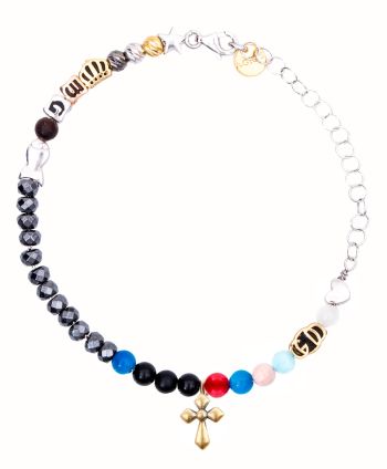 Bracciale Iesus in argento 925° (code AGI 1001/B-OR)