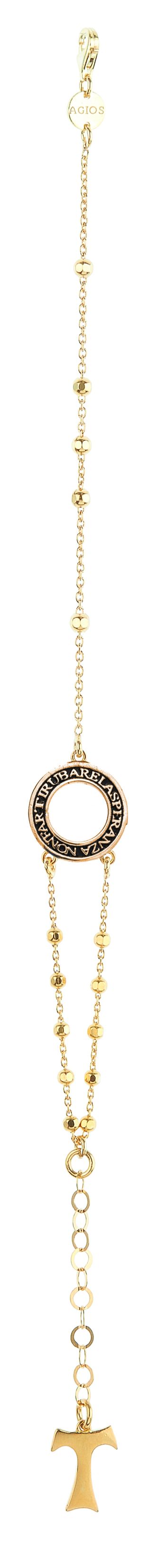 Bραχιόλι απο επιχρυσωμένο ασήμι 925° “Abbi il coraggio di essere felice” (AGI 142-B-O)