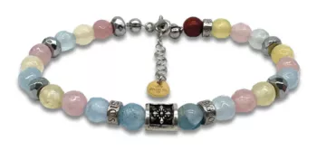 Bracciale con Pietre Naturali di Colori Assortiti (AGI311/B)