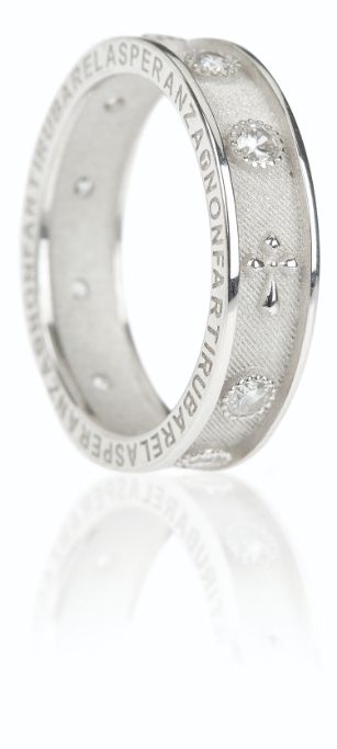 Δαχτυλίδι απο ασήμι τύπου ροζάριο - Λευκά Ζιργκόν (AGI103/A-AZB)