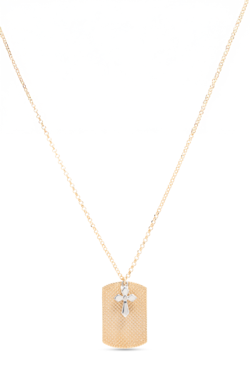 Ιdentità in argento Con croce e dettagli dorati  (BEN403/CO)