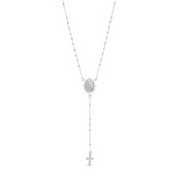 Ροζάριο απο επιπλατινωμένο ασήμι 925° ICONA (AGI356/C-A)