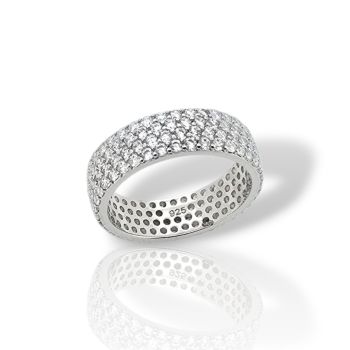 Platinum plated silver 925° ring  (code FC000984)