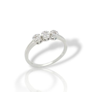 Ασημένιο δαχτυλίδι απο επιπλατινωμένο ασήμι 925°  (code FC003830)