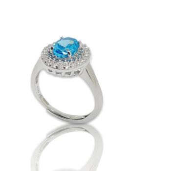 Ασημένιο δαχτυλίδι KATE απο επιπλατινωμένο ασήμι 925°  (code FC003887)