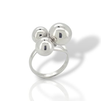 Platinum plated silver 925° ring (code FC006210)